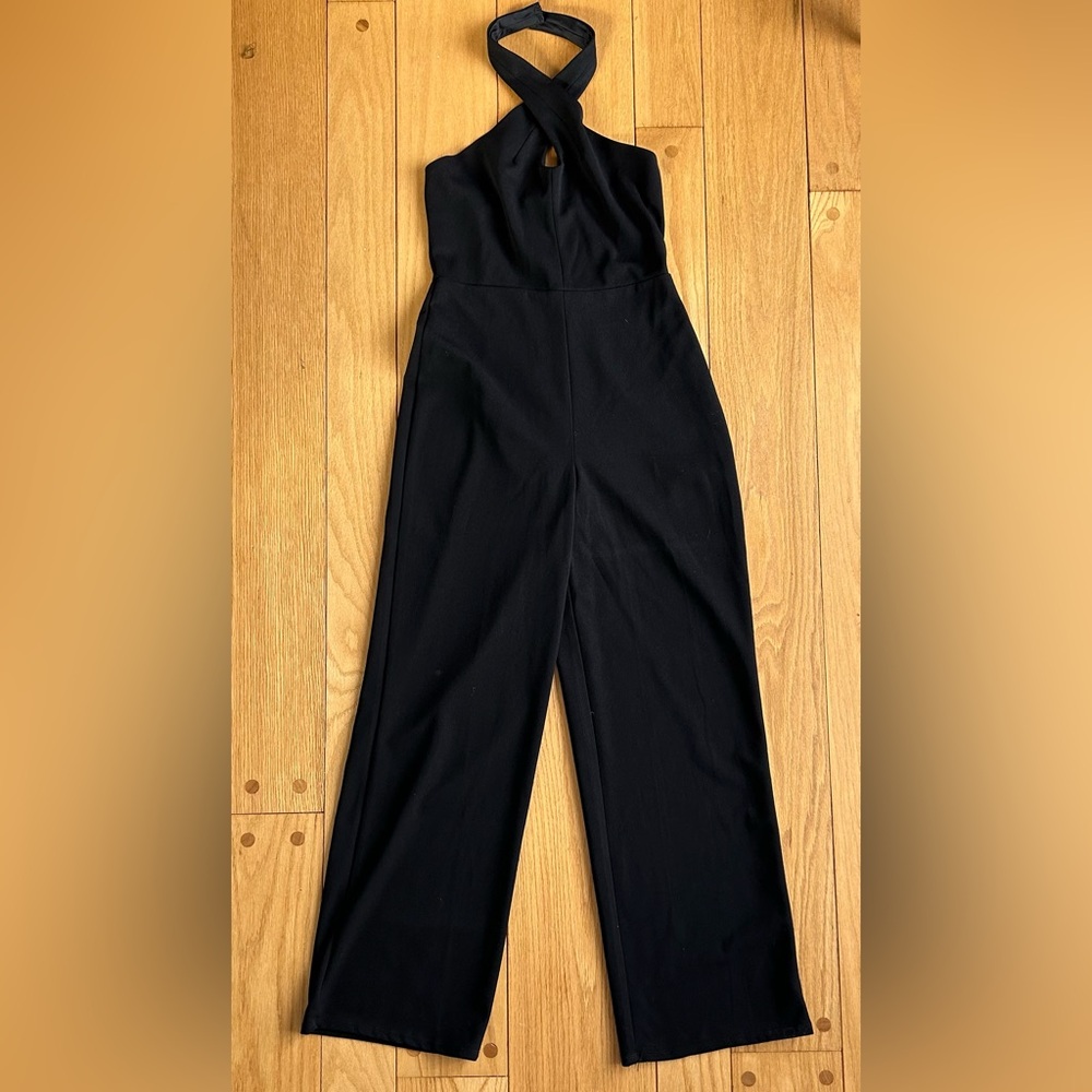 Black Cross Neck Jumpsuitt